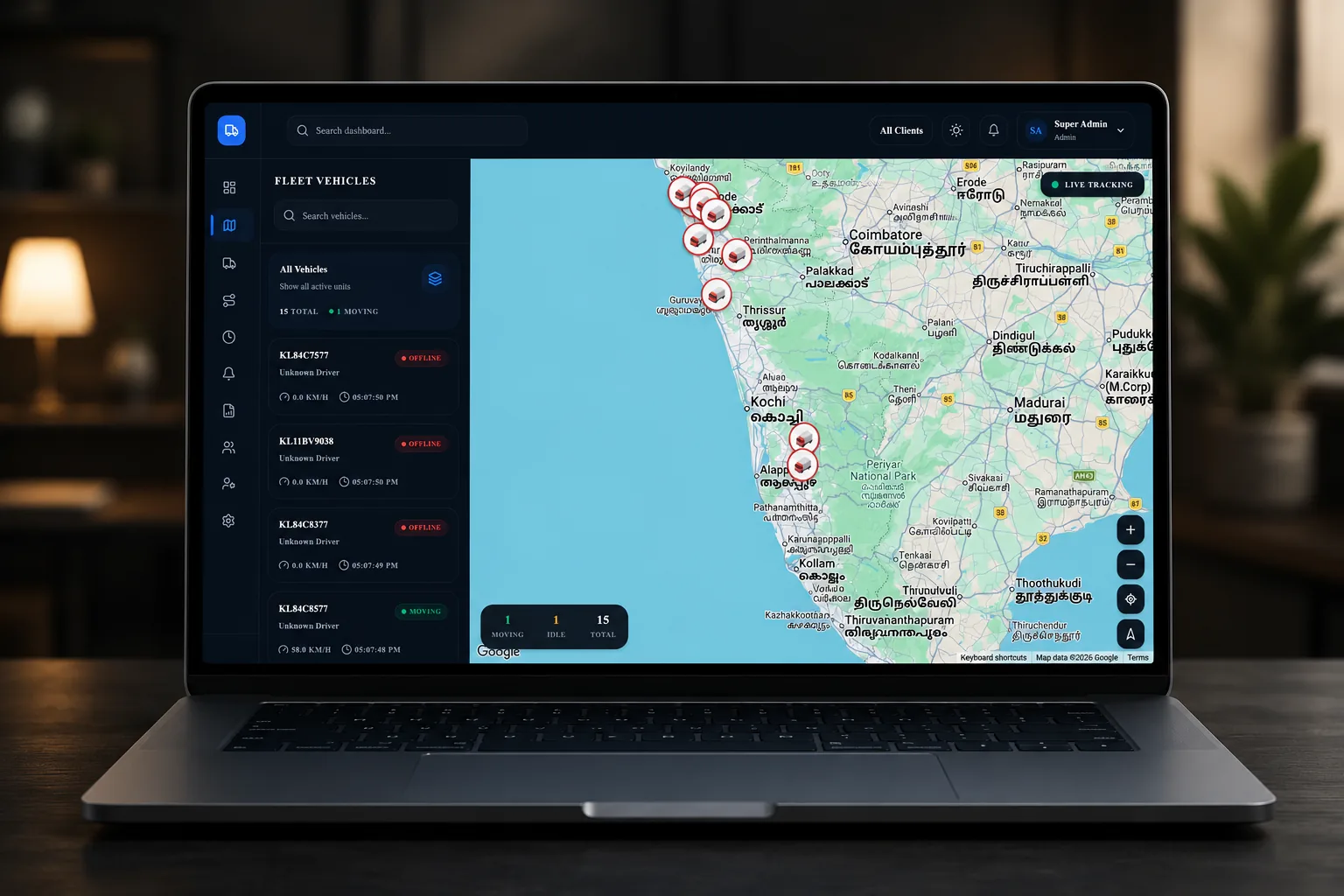 Fleet Management — logistics & vehicle tracking system built by Shahi Solutions