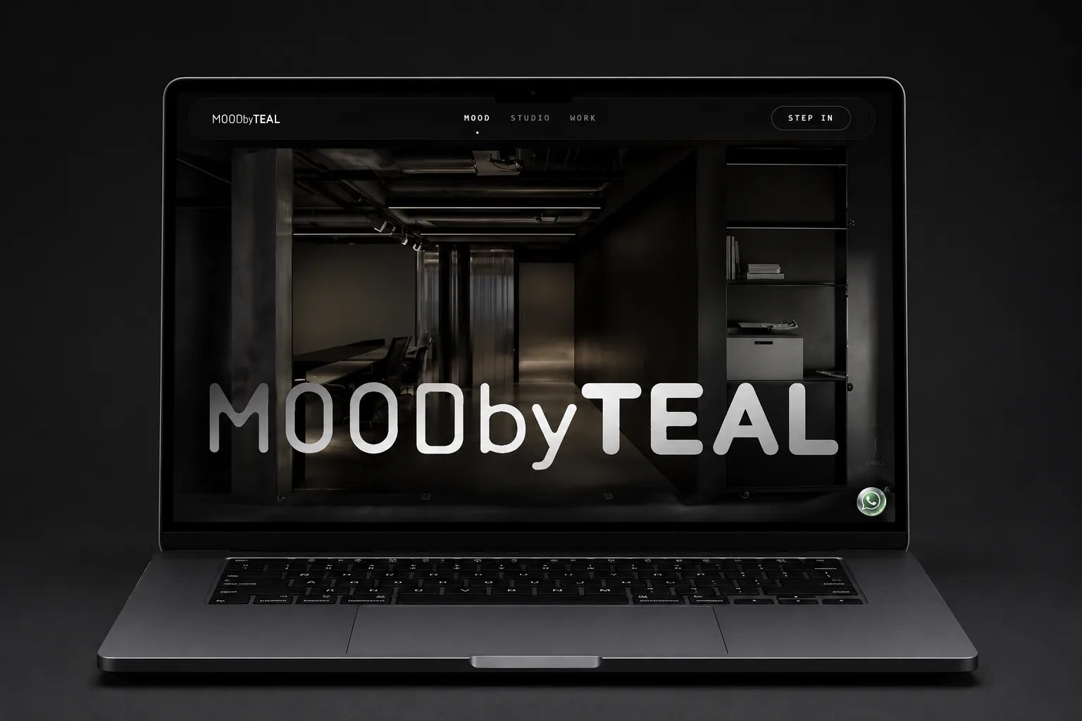 Mood By Teal website mockup inside desktop and mobile device frames